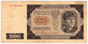 Poľsko, 500 zlotých 1948, séria AI