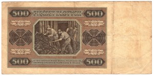 Pologne, 500 zloty 1948, série AI