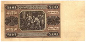 Pologne, 500 zloty 1948, série BP
