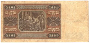 Polsko, 500 zlotých 1948, série AS