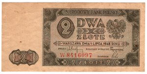 Polonia, 2 zloty 1948, serie W