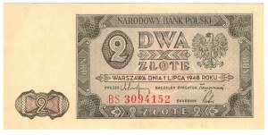 Pologne, 2 zlotys 1948, série BS