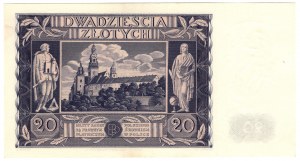 Pologne, 20 zloty 1936, série BT