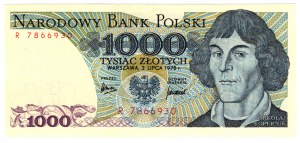 Polsko, PRL, 1000 zlotých 1975, série R