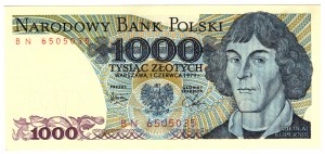 Pologne, PRL, 1000 zloty 1979, série BN
