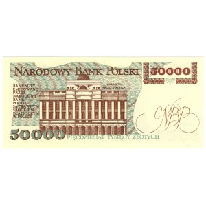 Polska, PRL, 50000 złotych 1989, seria AA
