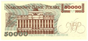 Pologne, PRL, 50000 zloty 1989, série AA