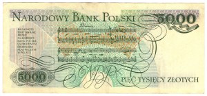 Polska, PRL, 5000 złotych 1982, seria T