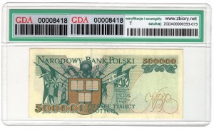 Polonia, III RP, 500 000 PLN 1993, serie AA