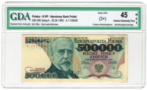 Pologne, III RP, 500 000 PLN 1990, série A