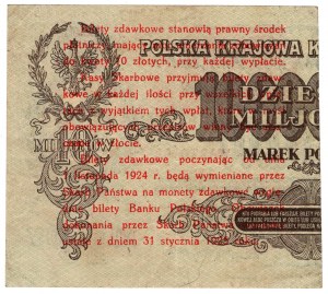 5 groszy 1924, průkaz - pravá polovina