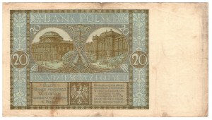 Polen, 20 Zloty 1929, DJ-Serie - sehr selten