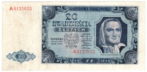 Polska, 20 złotych 1948, seria A