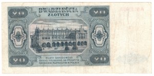Pologne, 20 zlotys 1948, série A