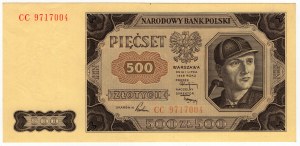 Poľsko, 500 zlotých 1948 séria CC