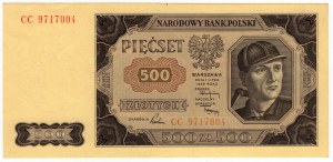 Polska, 500 złotych 1948 seria CC