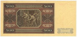 Poľsko, 500 zlotých 1948 séria CC