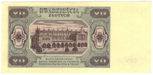 Pologne, 20 zloty 1948 Série HU