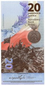 Polen, Dritte Republik, 20 Gold 2020, Schlacht von Warschau 1920, Jozef Pilsudski