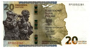 Poľsko, Tretia republika, ochrana poľskej východnej hranice, 20 PLN 2022