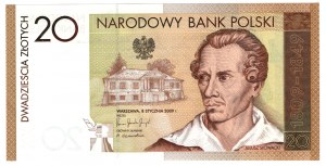 Polonia, III RP, Juliusz Słowacki, 20 PLN 2009