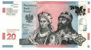 Polska, III RP, 1050 rocznica Chrztu Polski, 20 złotych 2015