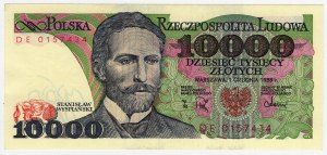 Polska, PRL, 10 000 złotych 1988, seria DE