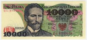 Poľsko, PRL, 10 000 zlotých 1988, séria DL