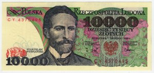 Pologne, PRL, 10 000 zlotys 1988, série CY