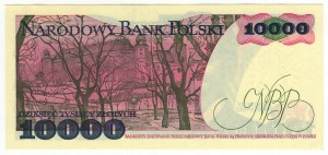 Pologne, PRL, 10 000 zlotys 1988, série DB