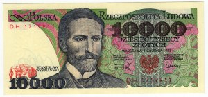 Pologne, PRL, 10 000 zlotys 1988, série DH