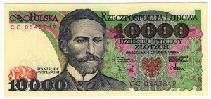 Pologne, République populaire de Pologne, 10 000 zloty 1988, série CC