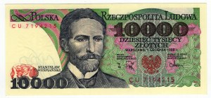 Poľsko, PRL, 10 000 zlotých 1988, séria CU