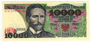 Polonia, PRL, 10 000 zloty 1988, serie CU