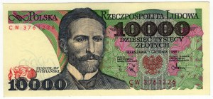 Polonia, PRL, 10 000 zloty 1988, serie CW