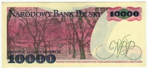 Polsko, PRL, 10 000 zlotých 1988, série CW