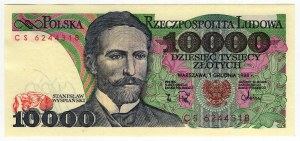 Polska, PRL, 10 000 złotych 1988, seria CS