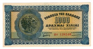 Grecja, 1000 drachm 1941