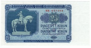 Tchécoslovaquie, 25 korun 1953