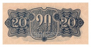 Československo, 20 korun, série OA, 1944 - SPECIMEN