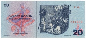 Československo, 20 korún 1970