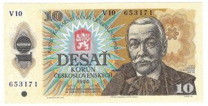 Tchécoslovaquie, 10 korun 1986