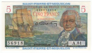 Frankreich, Saint Pierre und Miquelon, 5 Francs (1950-60)