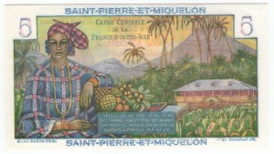 Francie, Saint Pierre a Miquelon, 5 franků (1950-60)