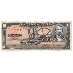Kuba, 10 pesos 1960