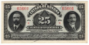 Mexiko, 25 centavos 1915