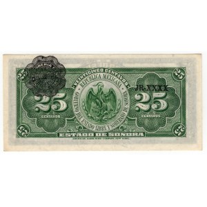 Meksyk, 25 centavos 1915