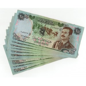 Irak, 25 dinars 1986 - ensemble de 10 pièces