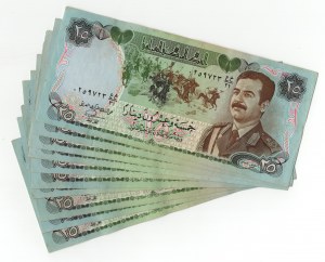 Irak, 25 dinars 1986 - ensemble de 10 pièces
