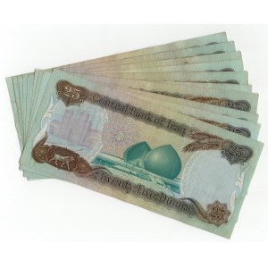 Irak, 25 dinars 1986 - ensemble de 10 pièces